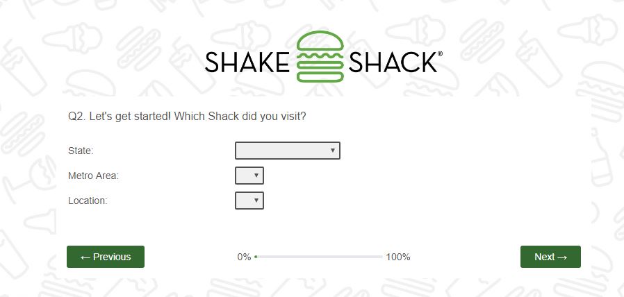 Shake Shack Feedback Survey