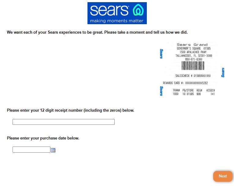Sears Customer Feedback Survey