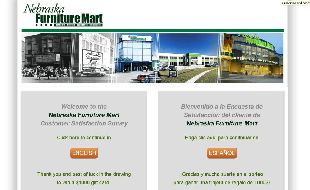 Nebraska Furniture Mart Experience Survey