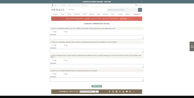www.arhaus.com/survey