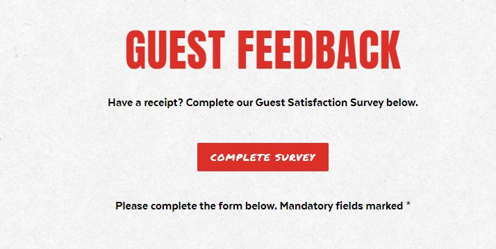Back Yard Burgers Survey step