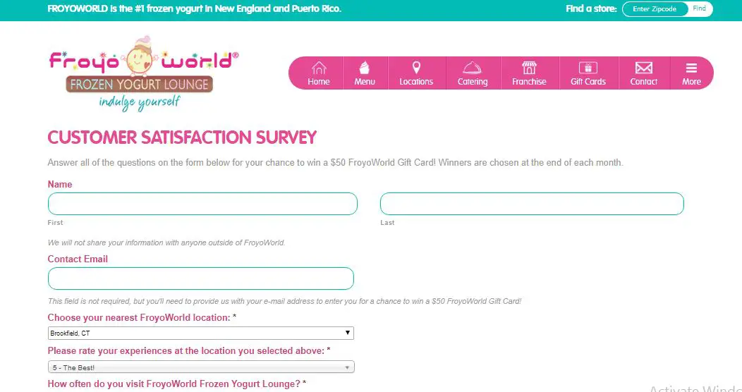www.Froyoworld.Com/Survey