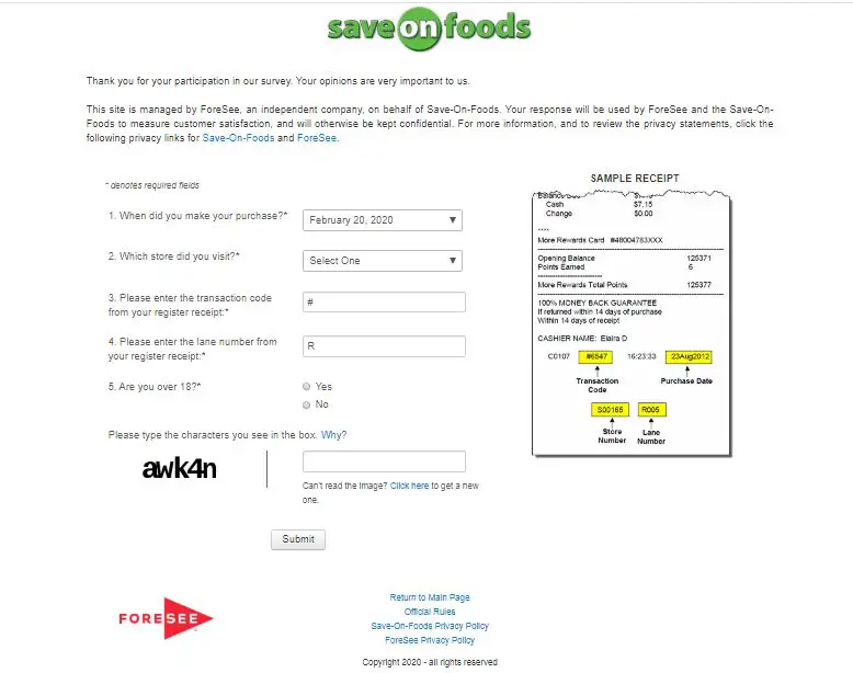 www.Saveonfoods.com/survey