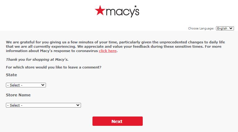 Macy’s Customer Experience Survey