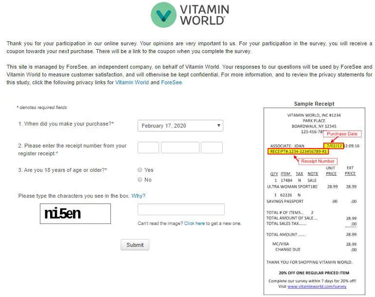 www.vitaminworld.com/survey