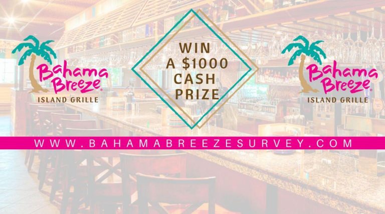 www.BahamaBreezeSurvey.com – Bahama Breeze Survey – Win $100 Gift Card