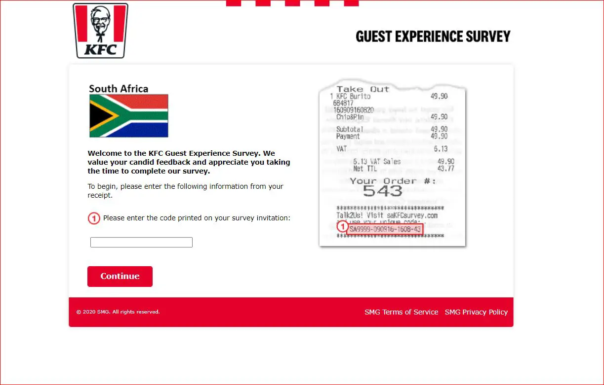 Steps To Take SA KFC Survey on www.sakfcsurvey.com