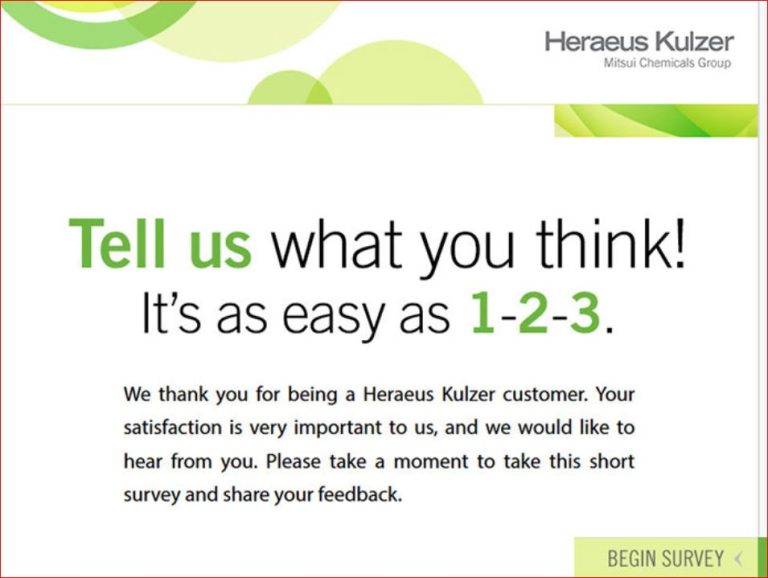Heraeus Feedback Survey – Heraeusfeedback.com