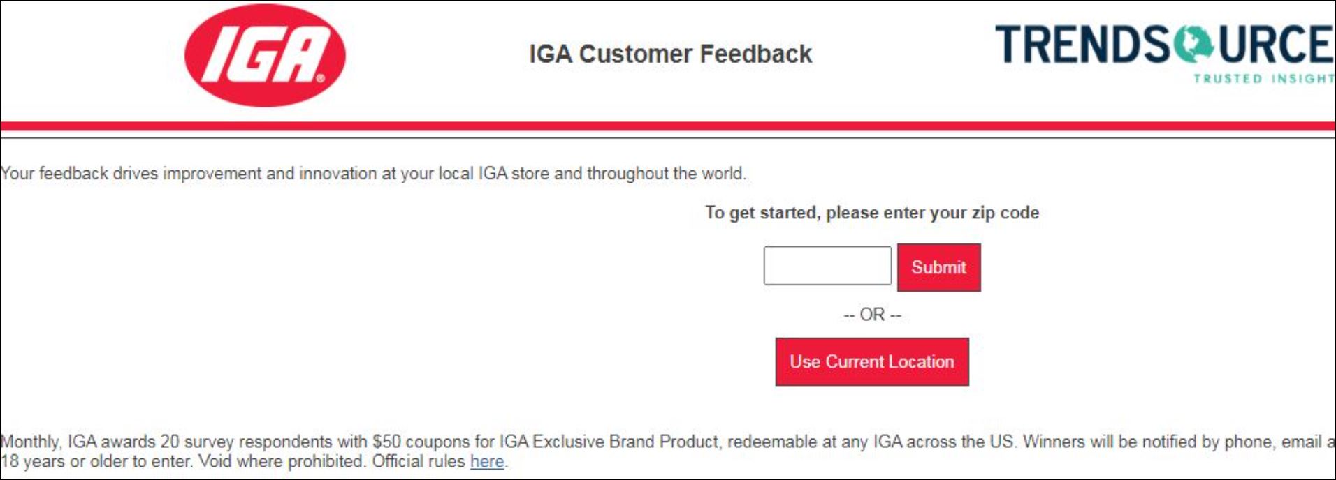 IGA Store Survey