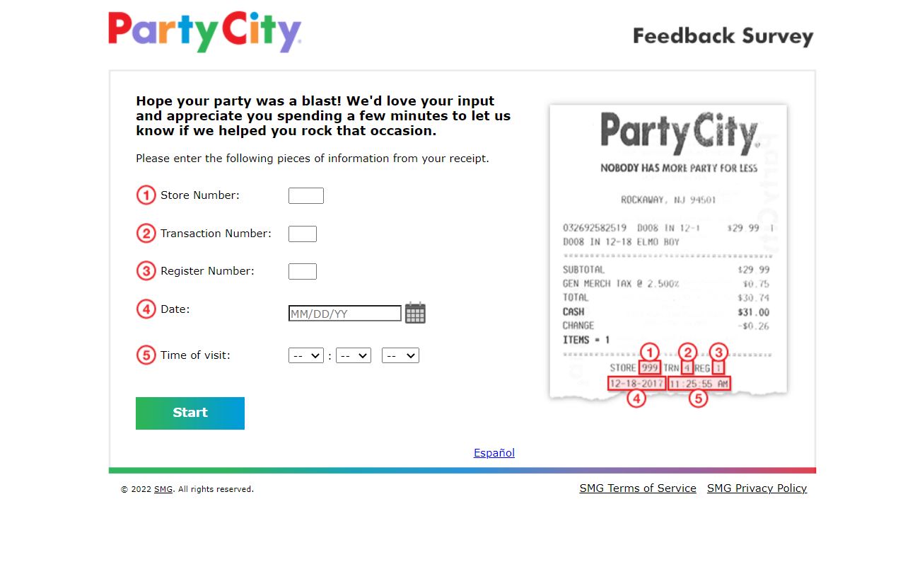 Party City Survey
