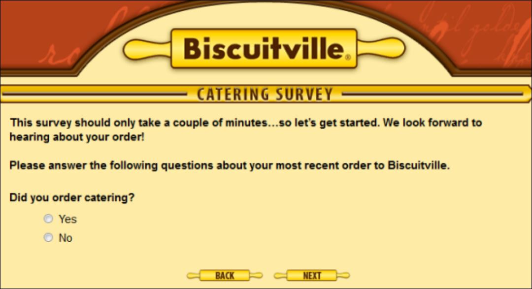 Biscuitville Catering Feedback Survey