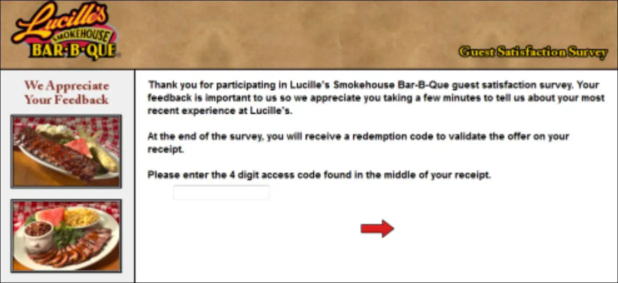 How to take part in Lucille’s Smokehouse Bar-B-Que Survey