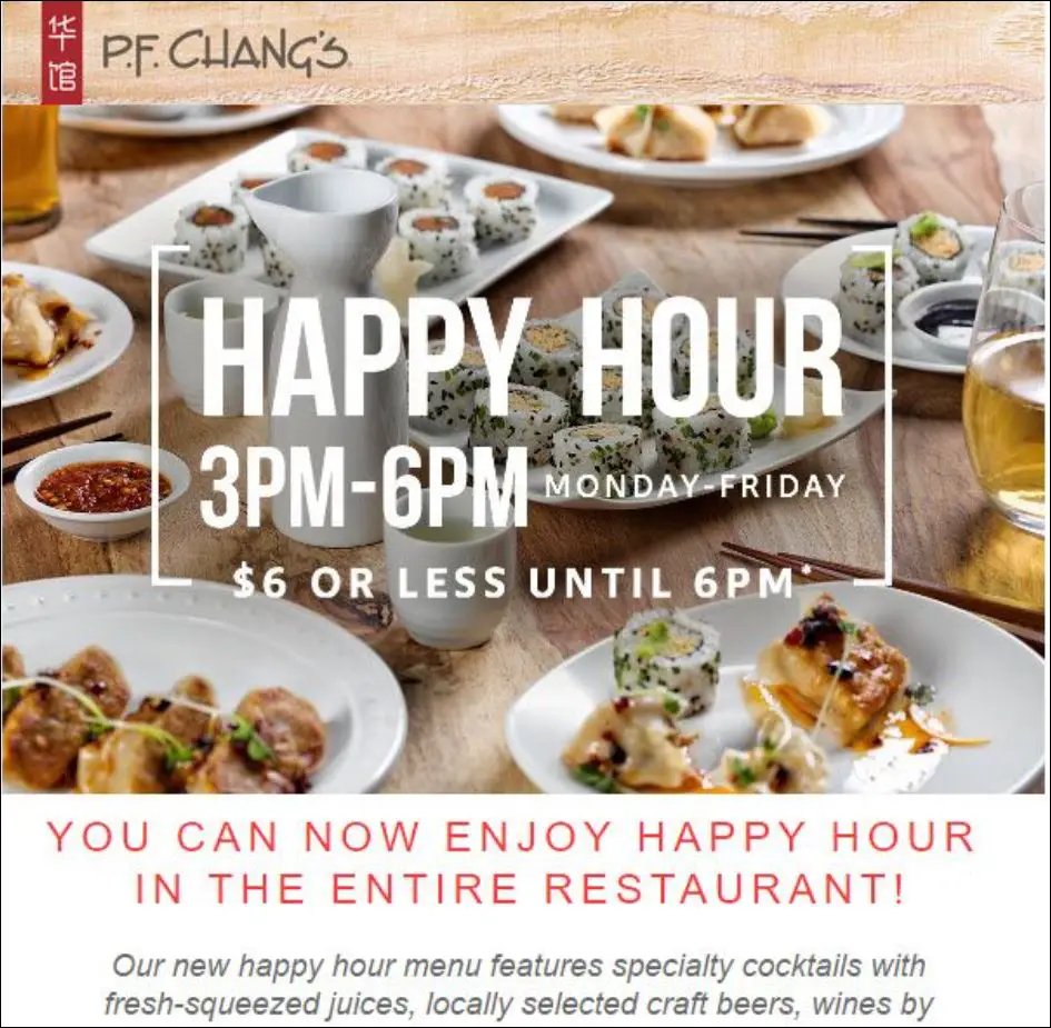 P.F. Chang's Happy Hour