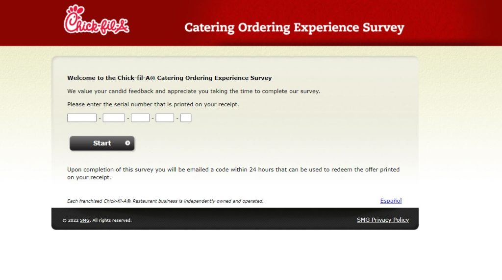 Chick-fil-A® Catering Ordering Experience Survey
