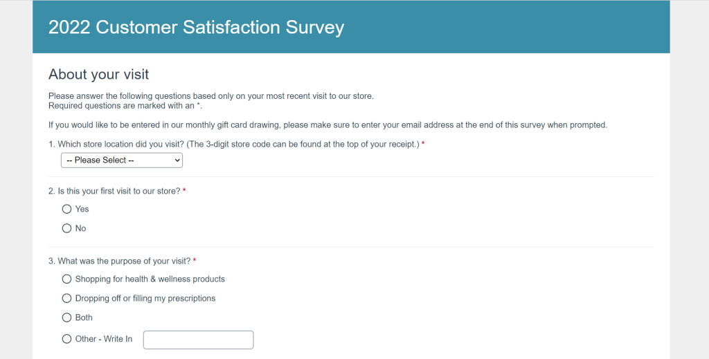 Pharmaca Customer Satisfaction Survey