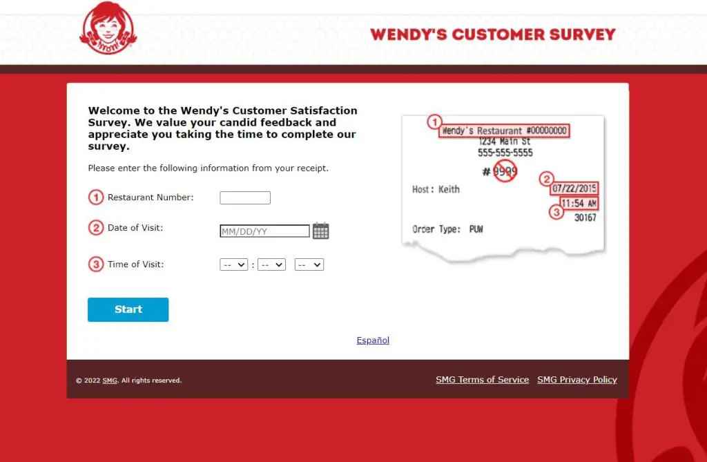 Wendy’s Customer Survey