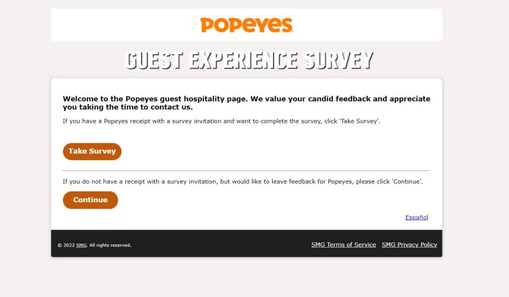 popeyes survey