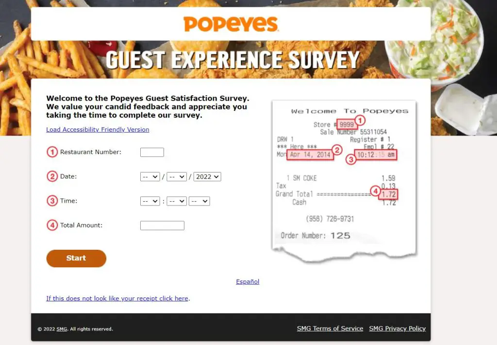 popeyes survey code