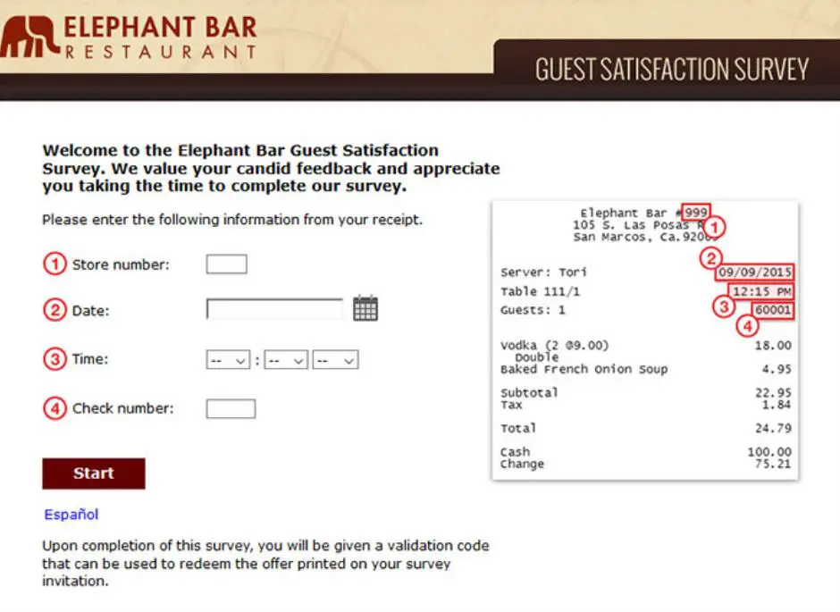 Elephant Bar Customer Survey