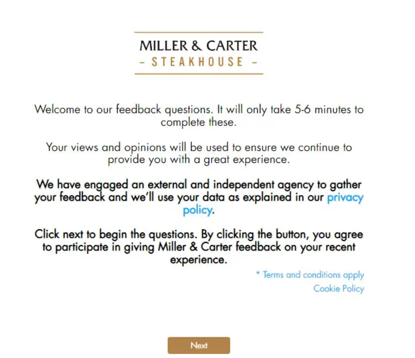 Miller & Carter Survey