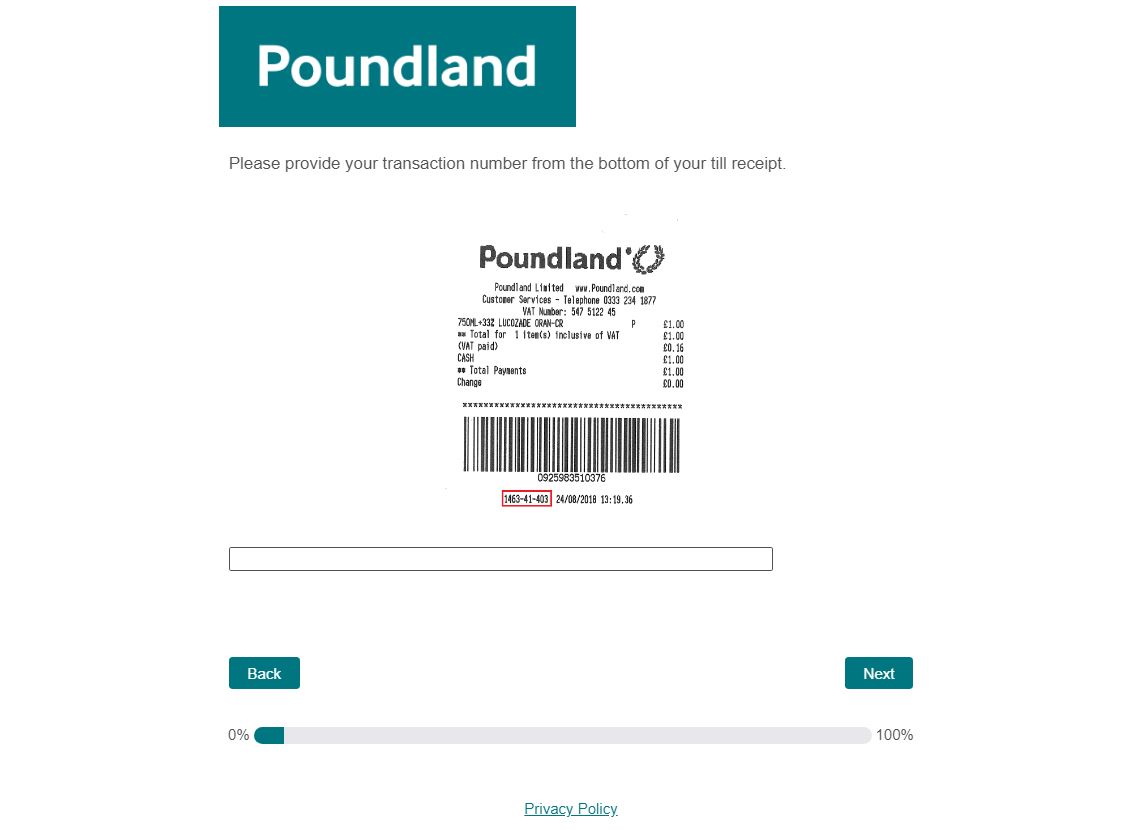Poundland Customer Survey