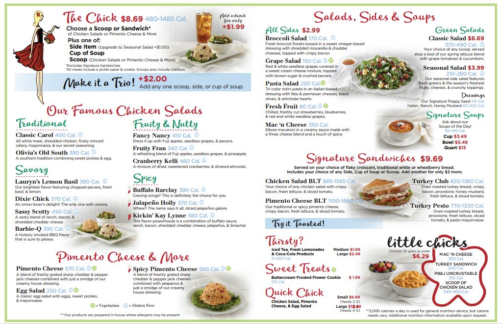 Chicken Salad Chick Menu and Prices