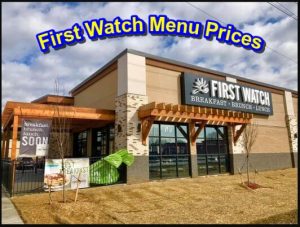 First Watch Menu Prices