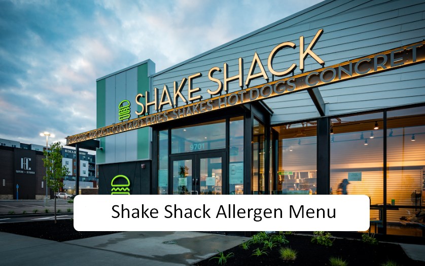 Shake Shack Allergen Menu