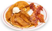 Pancakes with Bacon or Sausage