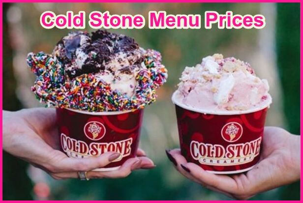 Cold Stone Menu Prices