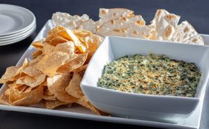 FOUR CHEESE SPINACH CHEESE DIP PLATTER