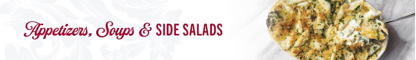 Pappadeaux Appetizers, Soups, and Side Salads Menu
