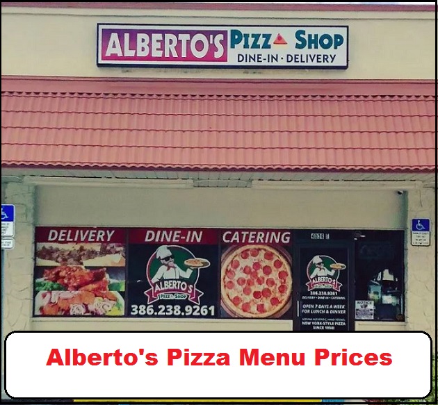 Alberto's Pizza Menu Prices