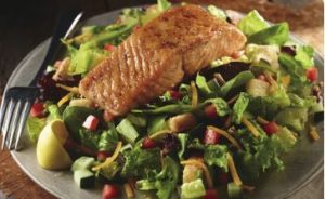 Farm Fresh Field Greens with Grilled Salmon*