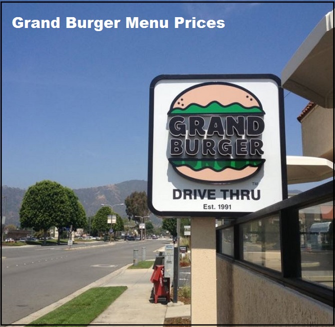 Grand Burger Menu Prices