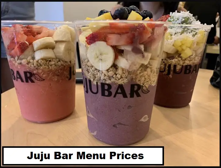 Juju Bar Menu Prices