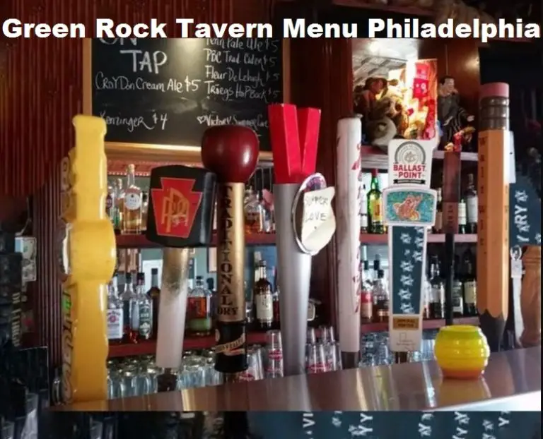 Green Rock Tavern Menu – Philadelphia