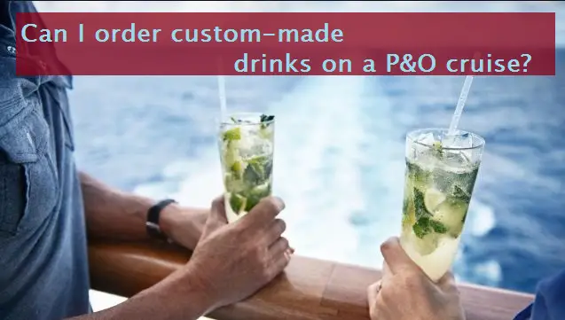 P & O Drinks Menu Australia