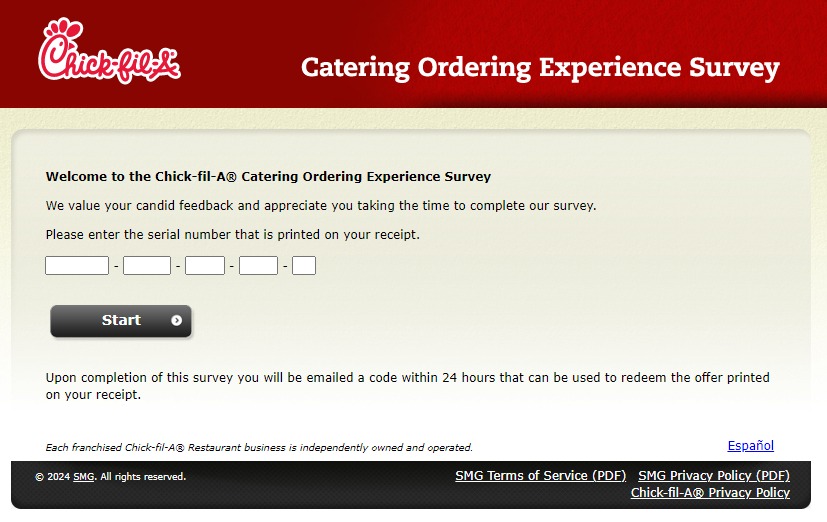 Chick-fil-A Catering Ordering Experience Survey