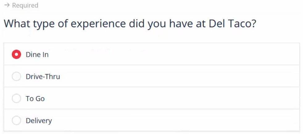 Del Taco Customer Survey