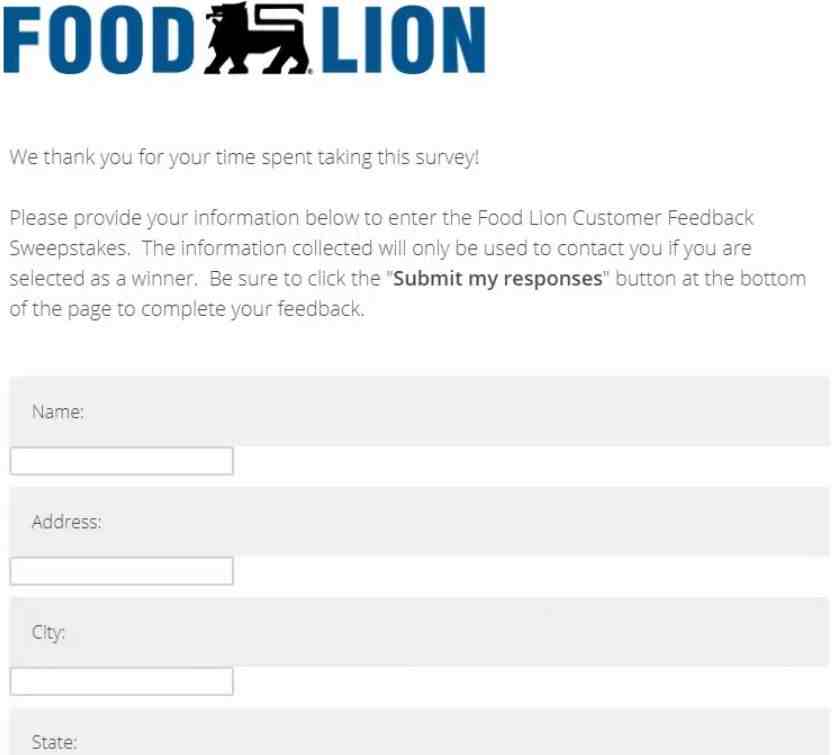 Food Lion Online Survey
