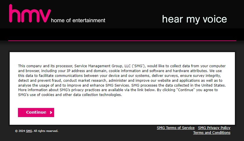 HMV Feedback Survey