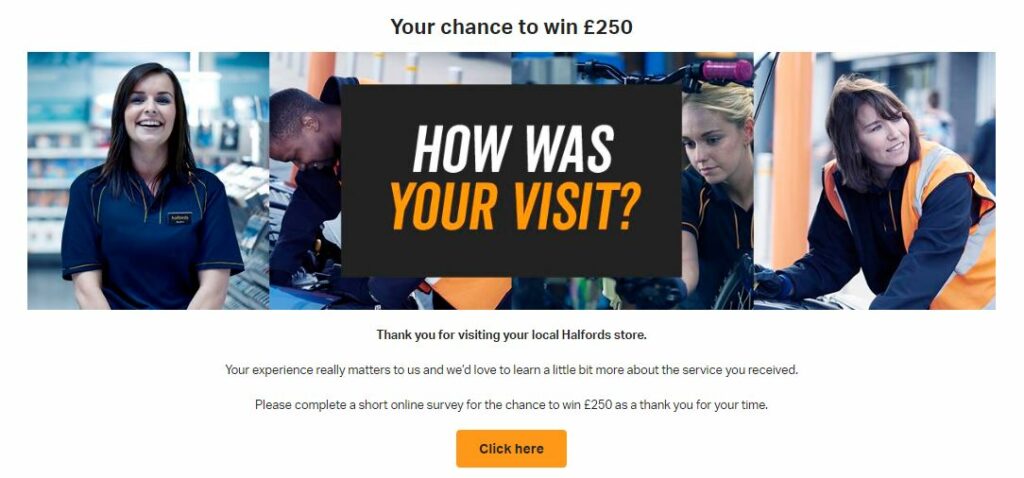 Halfords Autocentre Survey