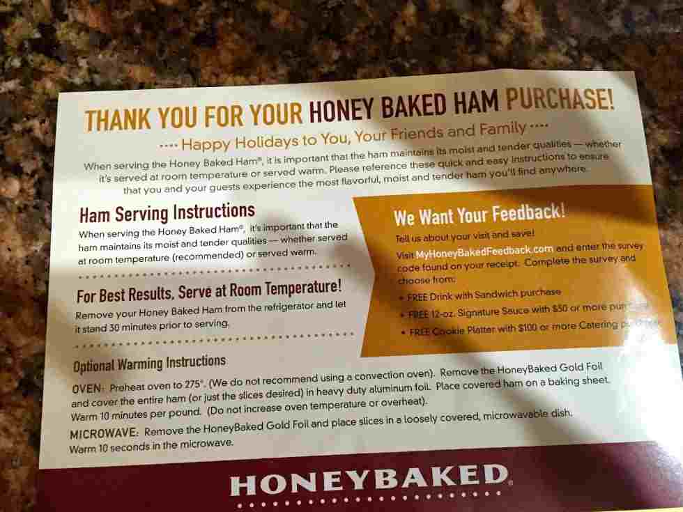HoneyBaked Feedback Survey