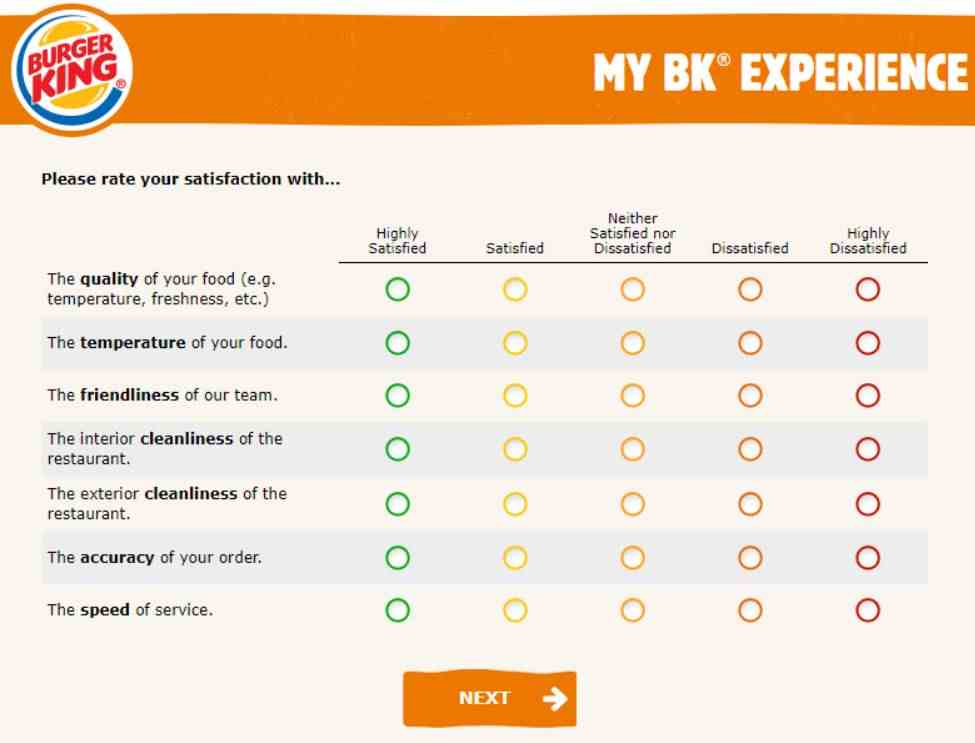 My BK Experience Survey