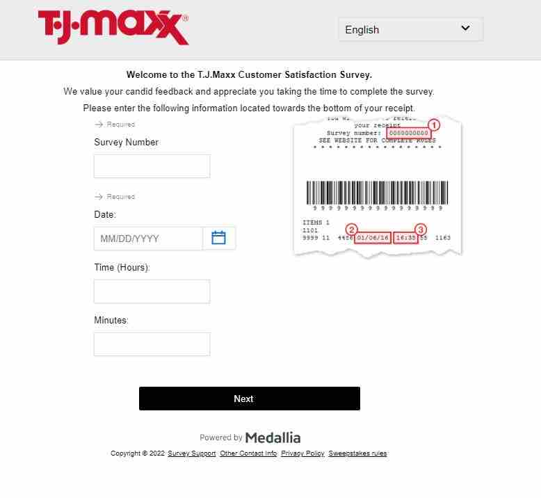 TJ Maxx customer survey