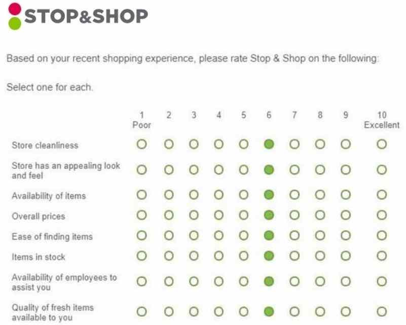 Talk Stop and Shop Customer Survey