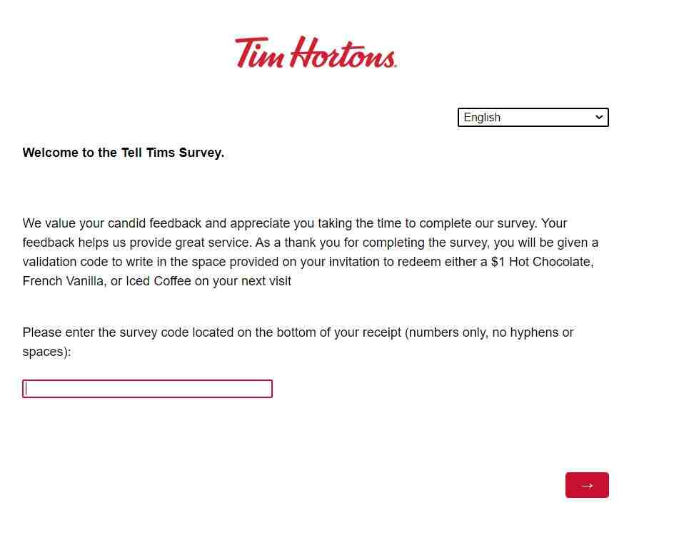 Tim Hortons Survey Canada