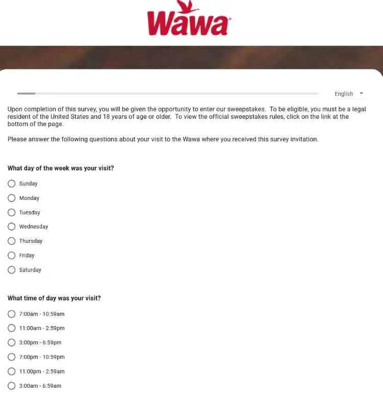 Wawa Receipt Survey