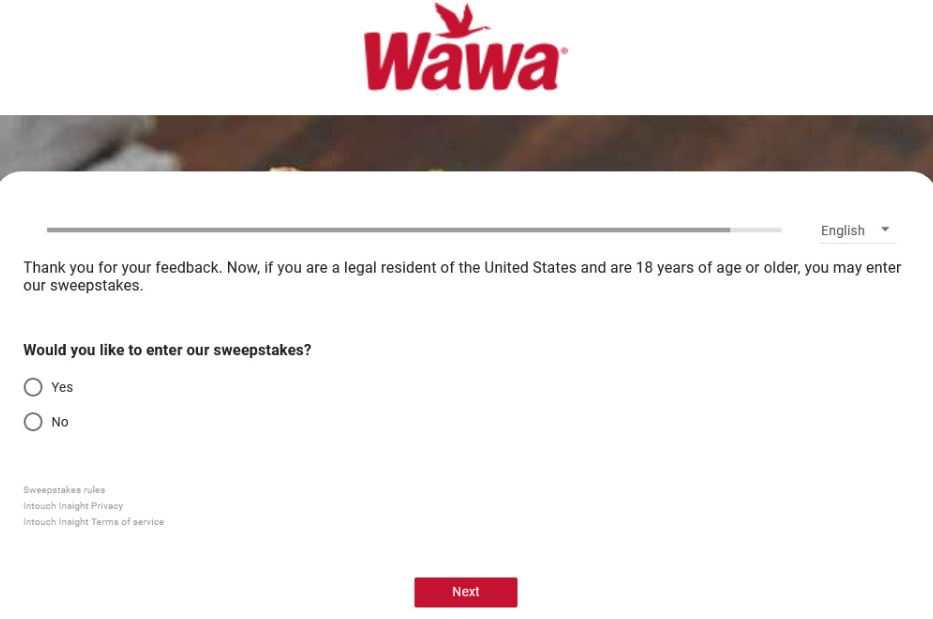Wawa’s Voice of the Customer Sweepstakes
